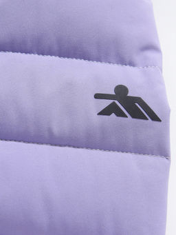 Куртка женская стёганая с капюшоном с графеновой подкладкой сиреневого цвета 9624_1Sn