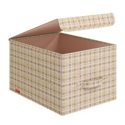 Короб стеллажный с крышкой, большой, 30*40*25 см, LONDON BEIGE, шт - Valiant фото 3