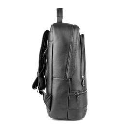 8003-1P black мужской кожаный рюкзак Barcelo Biagi