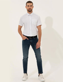 Beyaz Regular Fit K_sa Kollu G_mlek - Pierre cardin фото 4