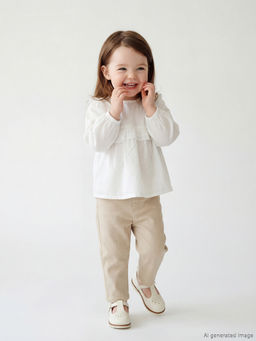 F?rf?rl? K?z Bebek Gabardin Bluz ve Pantolon