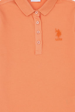 U. S. Polo Assn / Базовая футболка Salmon для девочек - U.s. polo assn фото 3