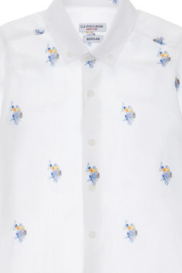 Erkek _ocuk Beyaz Uzun Kollu G_mlek Sepette S_rpriz _ndirim - U.s. polo assn фото 4