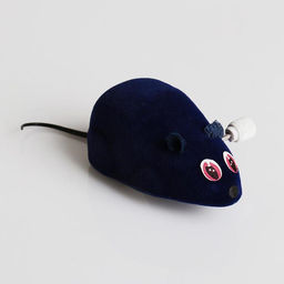 Мышь заводная, 7 см, тёмно-синяя - Пижон фото 6
