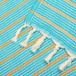 Пештемаль Полосы 100х180 см, голубой - Lovelife фото 4