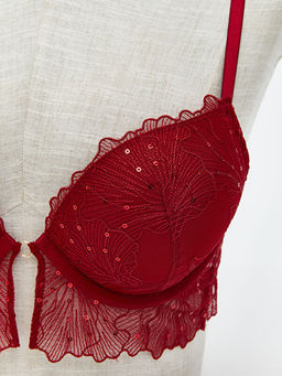 Balenli Dolgulu Dantelli Fantezi Ti??rt S?tyen