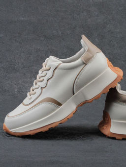 03-YC353-1 BEIGE Кроссовки женские (натуральная кожа)