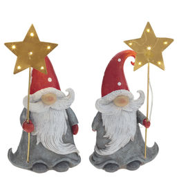 Фигурка декоративная "Дед Мороз" (2xLR44), L11 W7 H21 см, 2в.