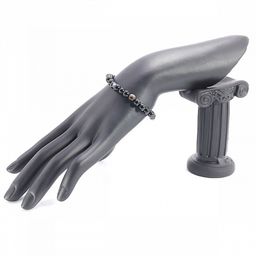 Браслет из камня Черный агат защита 6мм от дурного глаза порчи и соперниц