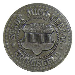 Монета 25 пфеннигов 1918 года Германия Нотгельд  Мюнстер