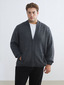 B?y?k Beden Standart Kal?p Dik Yaka Erkek Triko H?rka