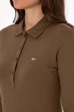 Kad_n Haki Basic Polo Yaka Sweatsh_rt Sepette S_rpriz _ndirim - U.s. polo assn фото 14