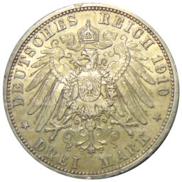 3 марки 1910 года A Германия (Пруссия)