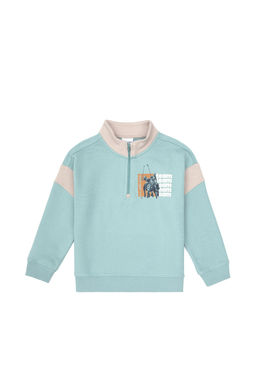 Erkek _ocuk Mint Yar_m Fermuarl_ Sweatshirt