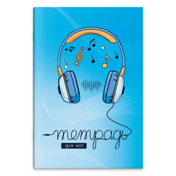 Тетрадь для нот 8 л. арт. 67572 РИТМ СЕРДЦА /А4, белый офсет, мягкий переплёт (2 скобы), облож.- офс