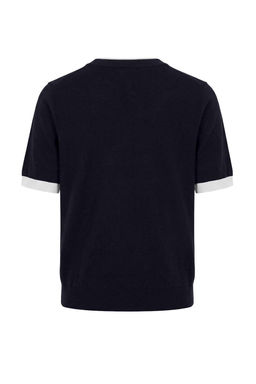 Wardrobe Essentials Lacivert Renk Bloklu Bisiklet Yaka Triko Bluz TWOSS26BZ00133 - Trendyolmilla фото 6