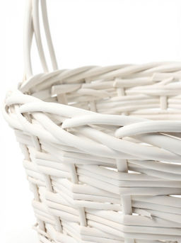 Корзина плетёная для хранения Lata, с ручкой, лоза, белая, набор 2 шт.