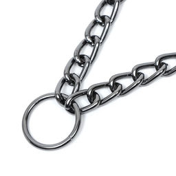 Ошейник - полуудавка металлический двухрядный, 40 см, толщина проволоки 2 мм, черный - Пижон фото 4