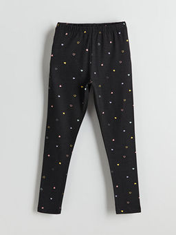 Beli Lastikli ?i?ekli K?z ?ocuk Tayt