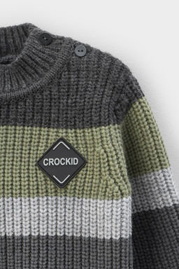 Crockid _ КВ 30146/ш/серый,хаки джемпер д/мал яс