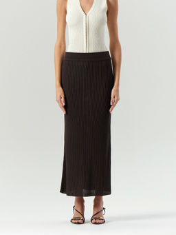 Юбка макси Emka S1120/graphites из вискозы с нейлоном тёмно-серый  фото 4