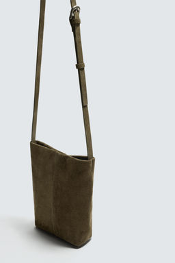 BANDOLERA PIEL / Verde Caqui - Zara фото 3