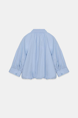 CAMISA MANGA ABULLONADA ZW COLLECTION / Azul claro - Zara фото 6