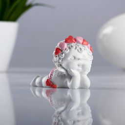 Фигура Ангел лежит личико на ручках 8?5.5?6.5 см