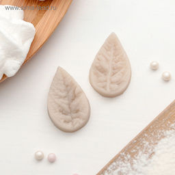 Цена за 3 шт. Молд кондитерский Лист гортензии, силикон, 2 предмета, 4?2.5 см, МИКС - Simaland фото 9