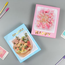 Фотоальбом на 100 фото 10?15 см Пышные розовые цветы, в коробке, 26.5?21?5.3 см, МИКС