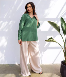 Рубашка #КТ7089, зелёный - Dommod фото 2