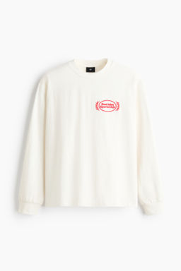 Camiseta de manga larga con estampado Loose Fit