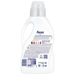 Жидкое средство для стирки «Ласка», гель, для светлых и белых тканей, 1 л