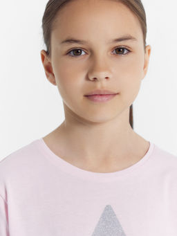 Комплект для девочек (футболка, брюки) розово-серая с созвездиями - Mark formelle фото 5