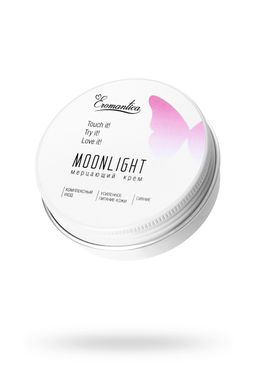 Мерцающий крем с феромоном Eromantica Moonlight с ароматом клубники с шампанским (серебро), 60 мл