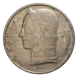 5 франков 1971 года Бельгия  Надпись на фламандском (BELGIE)