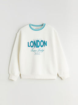 London Bask?l? K?z ?ocuk Kal?n Sweatshirt