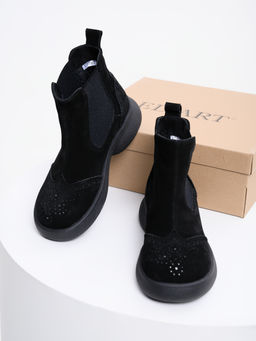 Челси 332.927bl. Черная замша/Байка