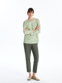 Bisiklet Yaka Desenli Kad?n Bluz