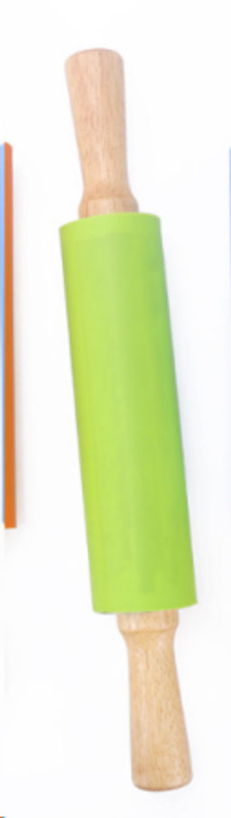 Скалка 43х25х5см силиконовая/ RL-927 /уп 64/ зеленый