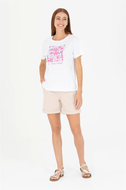 Женская белая футболка с круглым вырезом Неожиданная скидка в корзине - U.s. polo assn фото 4