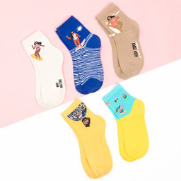 Носки женские KAFTAN Good vibes, набор 5 пар, размер 35-38  фото 2