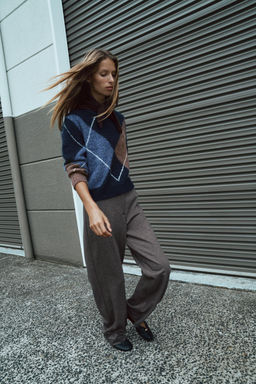 ARGYLE KNIT JUMPER - Zara фото 14