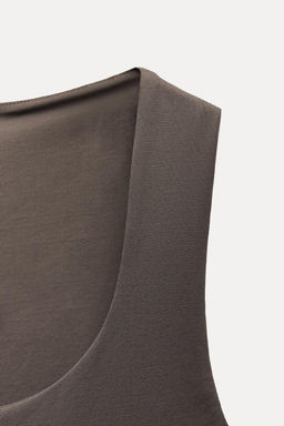 WIDE STRAP POLYAMIDE VEST TOP - Zara фото 35