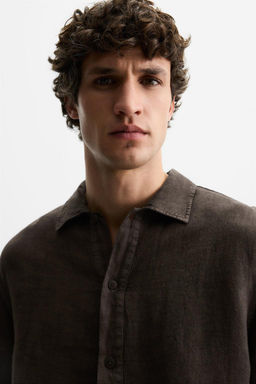 100% LINEN POLO SHIRT - Zara фото 5