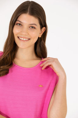 Женская розовая футболка - U.s. polo assn фото 3
