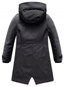 Парка зимняя подростковая для девочки с капюшоном черного цвета 9538Ch - Mtforce фото 9