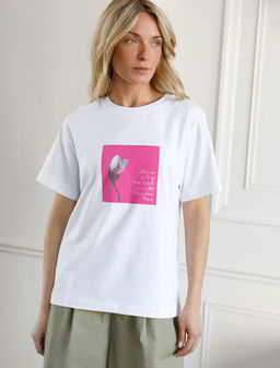 Футболка из премиального хлопка с авторским принтом - Vilatte фото 5