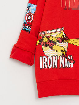 Bisiklet Yaka Marvel Bask?l? Uzun Kollu Erkek ?ocuk Sweatshirt - Waikiki фото 2