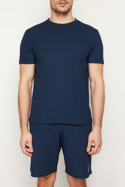 TRENDYOL MAN Mavi Regular Fit Waffle Sortlu Pijama Tak?m? TMNSS23PT00032 - Trendyolmilla фото 37
